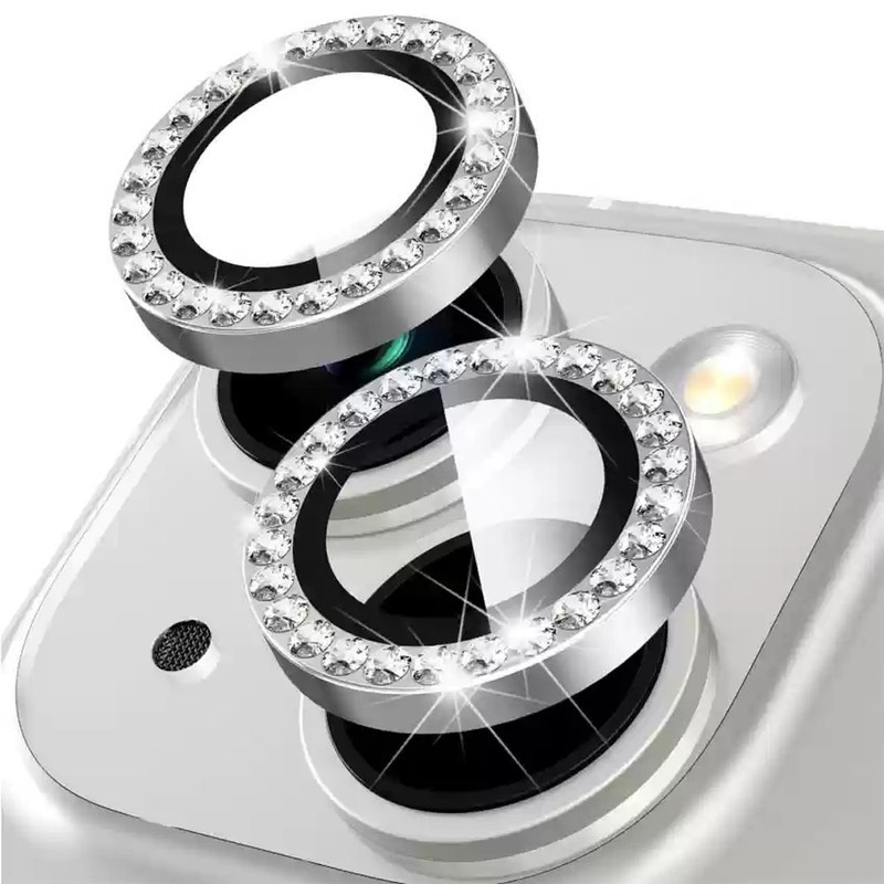 محافظ لنز دوربین ایرگلوری مدل نگین دار مناسب برای گوشی موبایل اپل Iphone 15 15 Plus