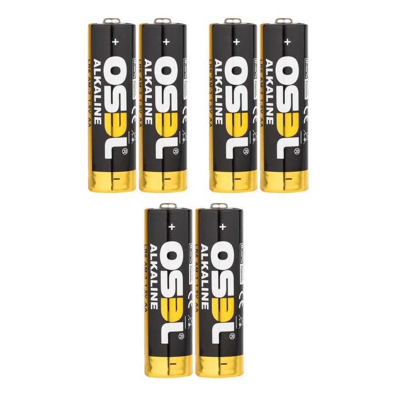 باتری قلمی اوسل مدل Alkaline LR6 AM-3 بسته 6 عددی