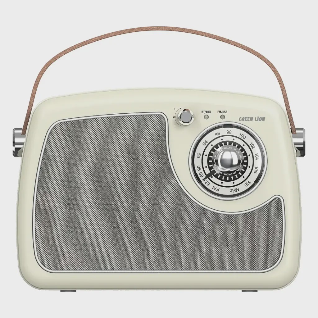 اسپیکر بلوتوثی رادیویی گرین لاین Retro Radio طراحی کلاسیک، بلوتوث 5.3 و رادیو FMجدید