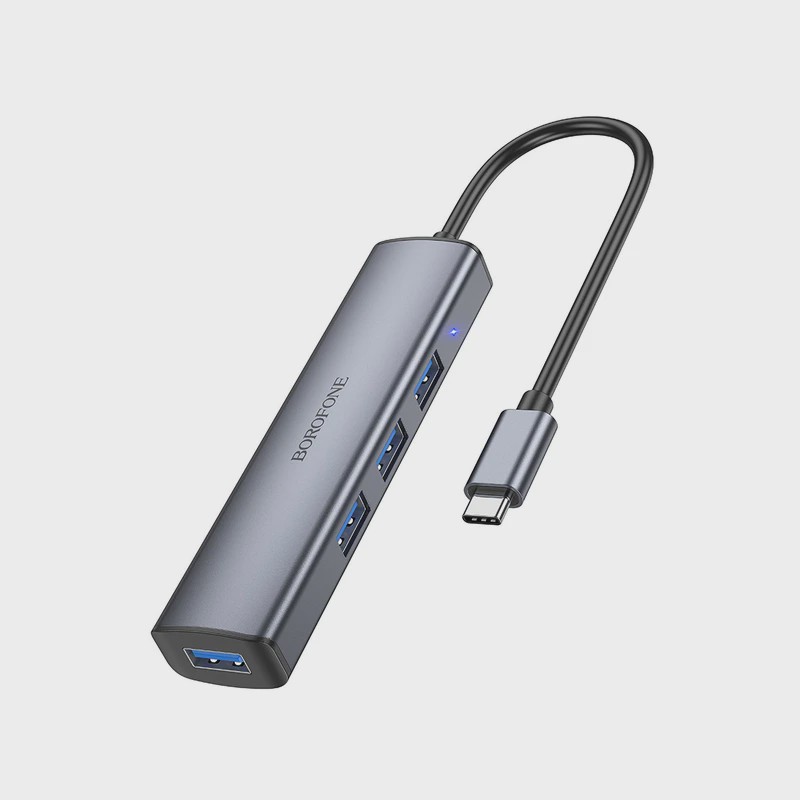 هاب 4 پورت USB-C بروفون مدل DH12 4IN1جدید