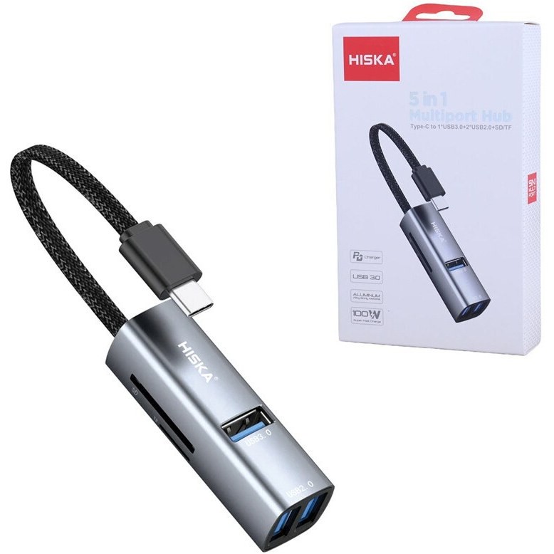 هاب پنج پورت USB-C هیسکا مدل HR-52جدید