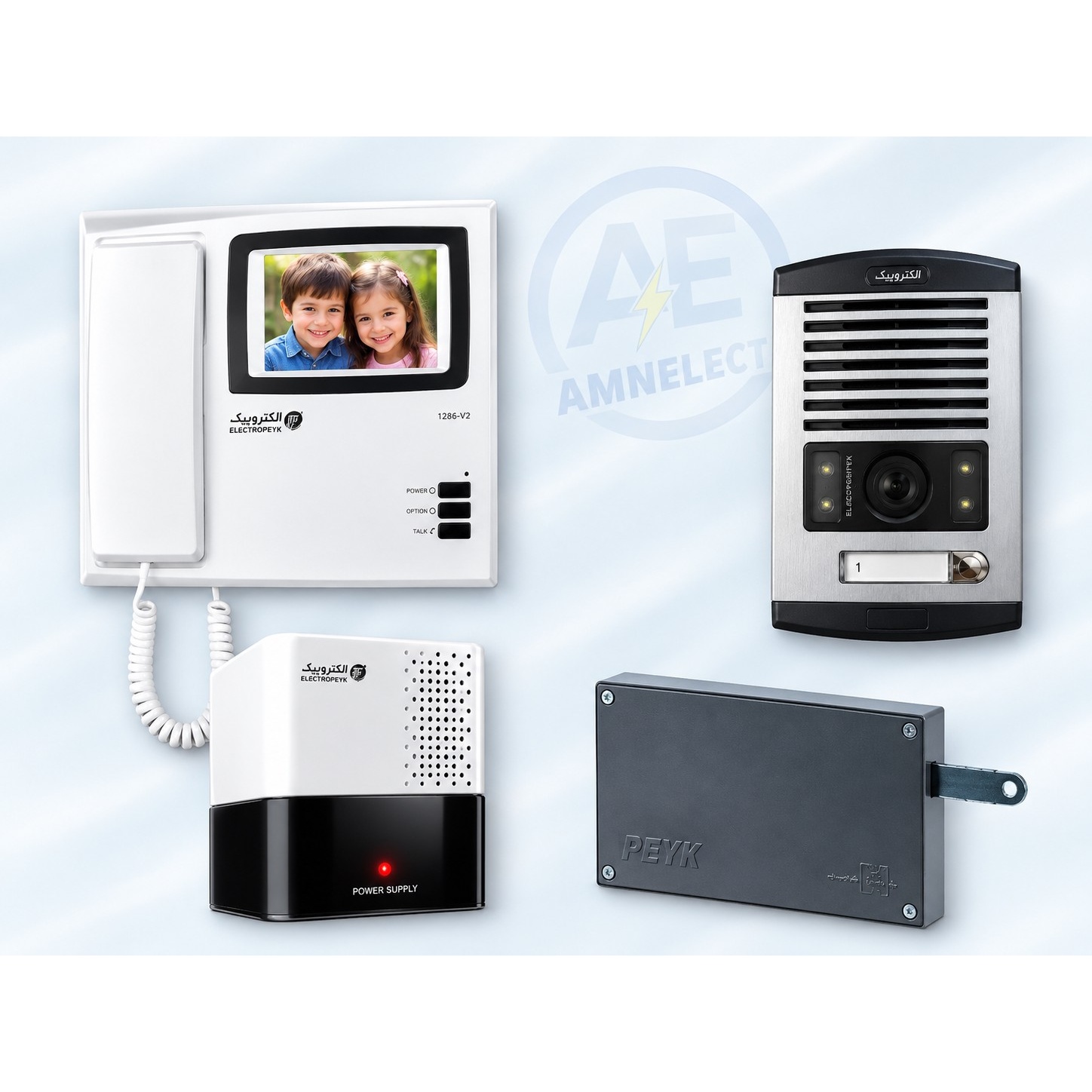 پکیج کامل آیفون تصویری الکتروپیک V2-1286 با پنل FD1086