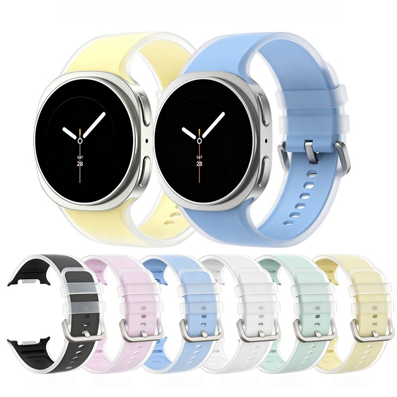 بند مسیر مدل Frosted Glow Silicone مناسب برای ساعت هوشمند سامسونگ Galaxy Watch 8 44mm 9 44mm