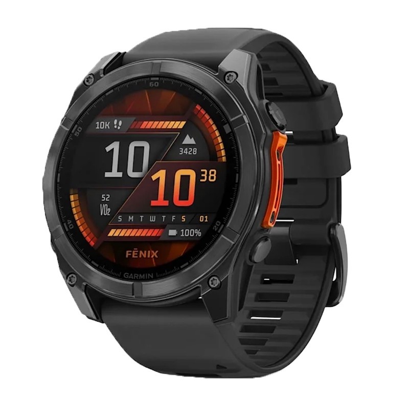 ساعت هوشمند 51 میلی متری گارمین مدل Fenix 8 Amoled Sapphire با بند سیلیکونیجدید