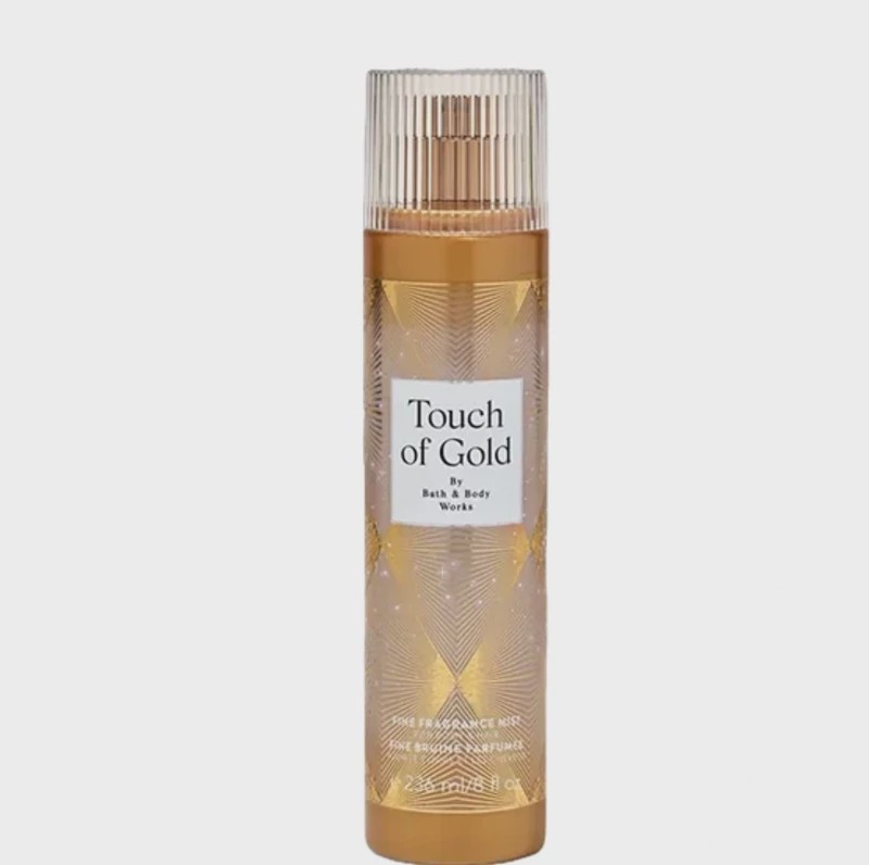 بادی میست زنانه بث اند بادی Bath Body Works مدل Touch of Gold رایحه بلک بری، شکوفه پرتقال و تونکا