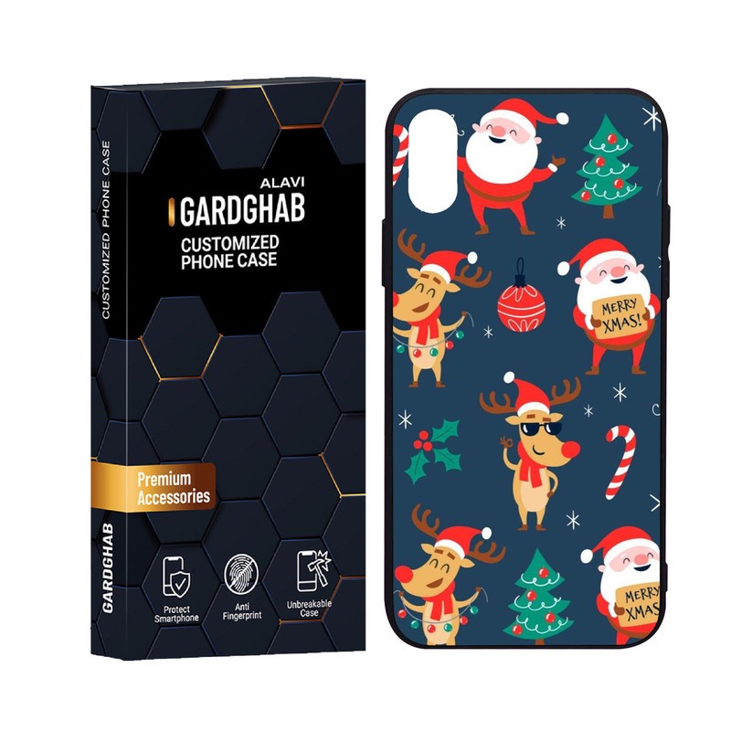 کاور گارد قاب علوی مدل دورژله ای پشت گلس فانتزی مناسب برای گوشی موبایل اپل iPhone X  XS