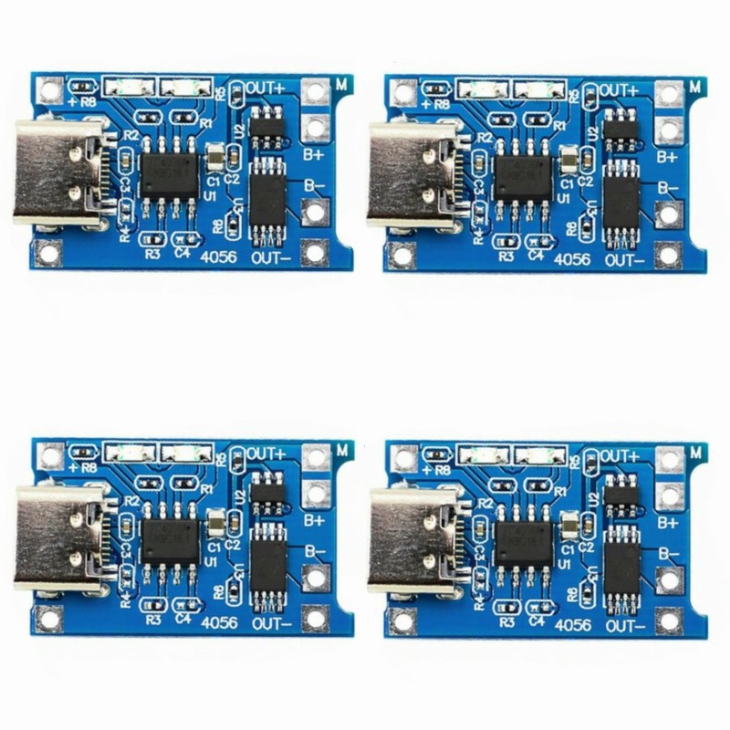 ماژول شارژر باتری مدل TP- 4056 Micro USB TypeC بسته 4 عددی