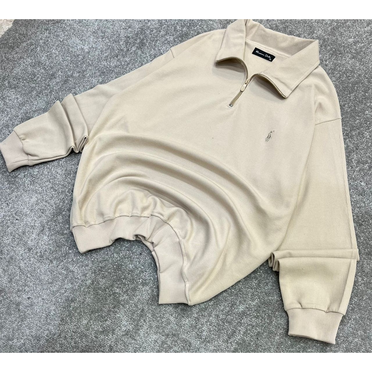 دورس اولد مانی ماندانا نیم زیپ مردانه رنگ کرم حامو ور Hamo Cream Half-Zip Sweatshirtجدید
