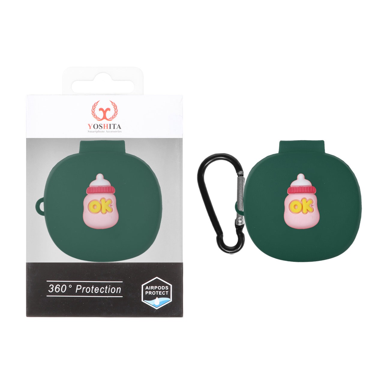 کاور ایرپاد سیلیکونی Yoshita عروسک برجسته QCY T13X - طرح 218 (پک دار)جدید