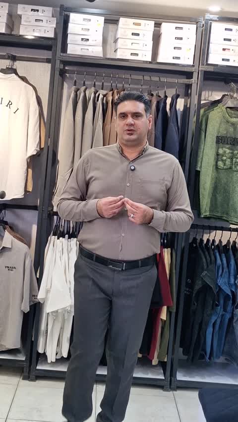 پیراهن مردانه اندامی جنس نخی (کمی پلی استر داره)سایز m L xl 2x کشسانی کم کیفیت مطلوب رنگبندی متنوع
