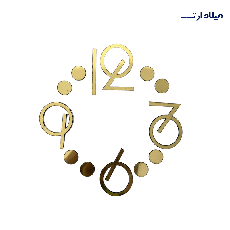 اعداد انگلیسی 7 سانت طلایی با نشان گرد