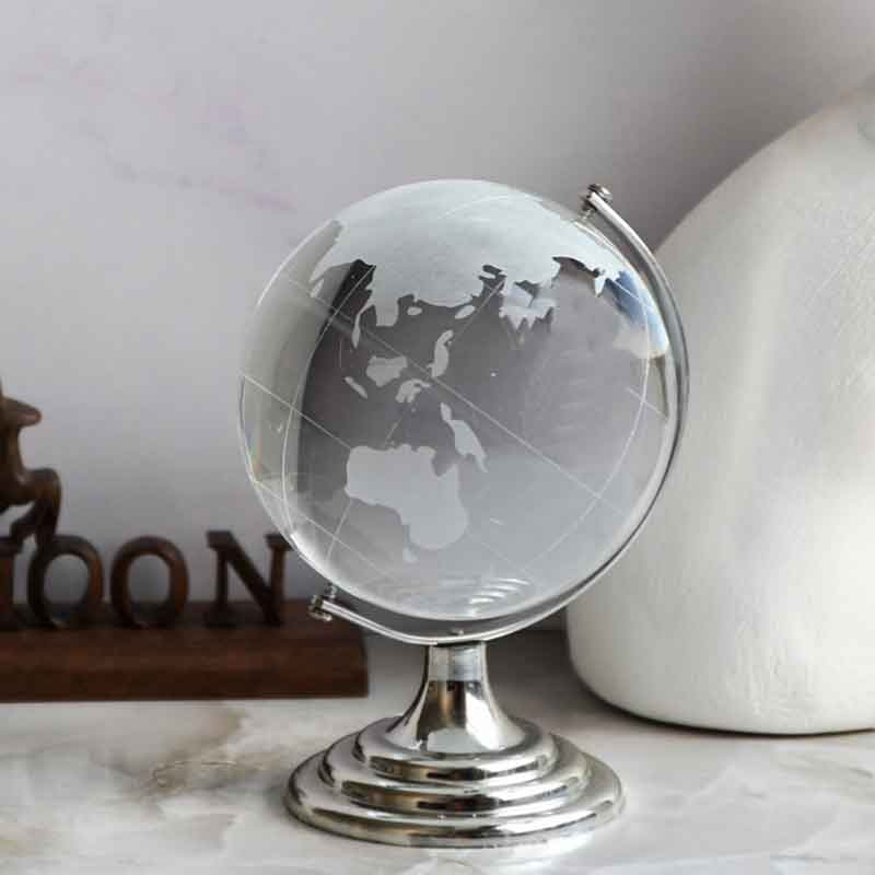 کره زمین کریستالی دکوری شیک و خاص سایز بزرگ