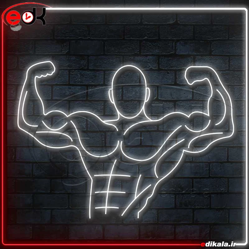 تابلو نئون طرح بدنسازی شماره 2 در ابعاد مختلف+ترانس+فایل کورل اماده برش