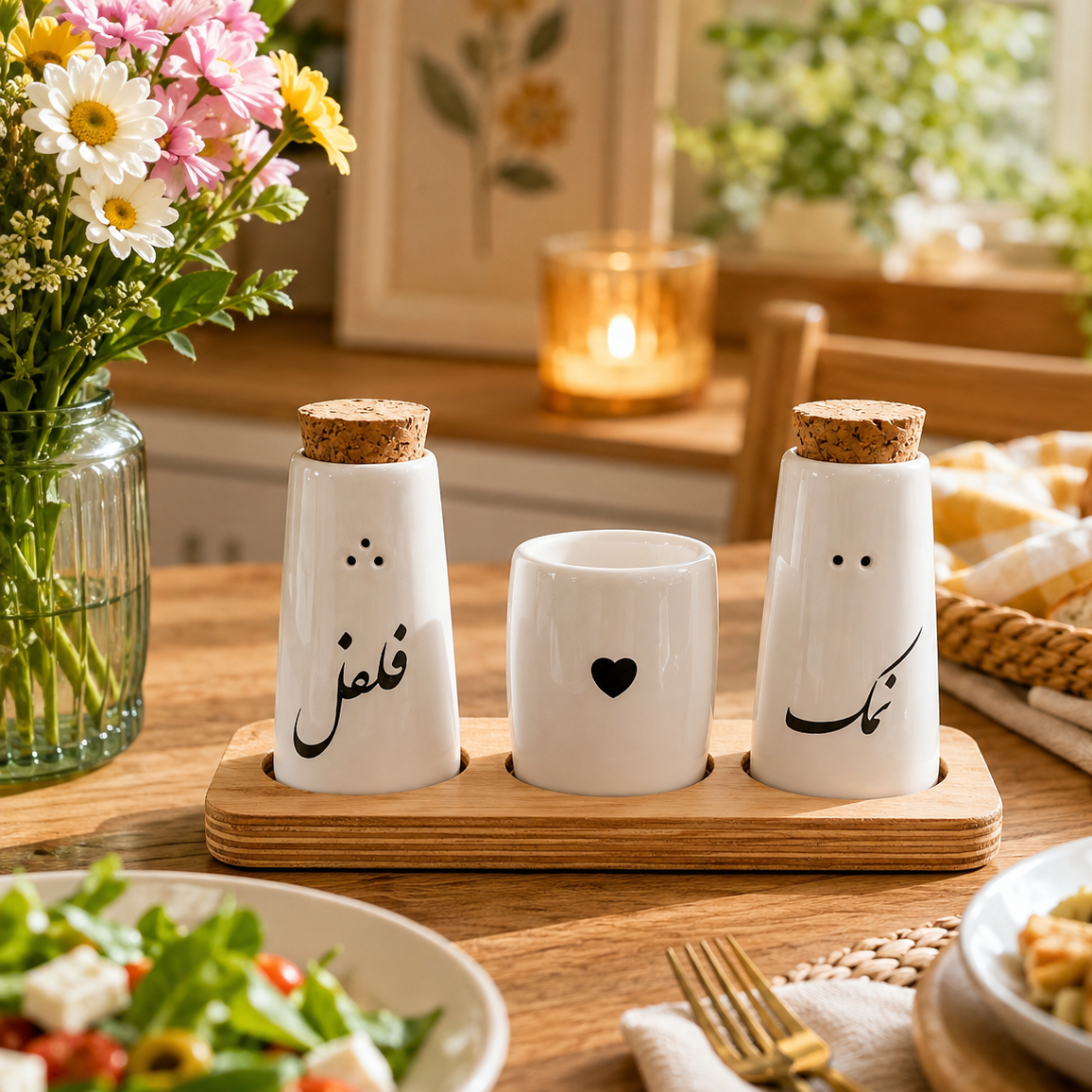 ست نمکدون و خلال دندون مجموعه 3 عددی