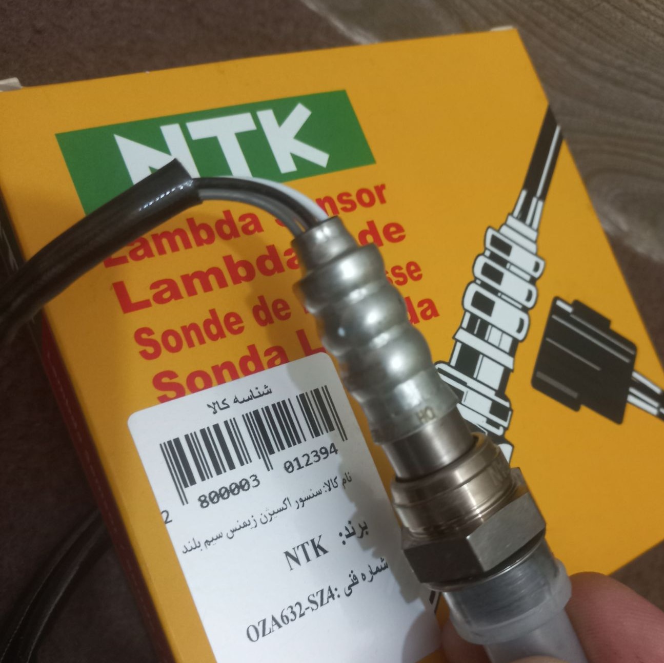 سنسور اکسیژن NTK اورجینال(زیمنس سیم بلند)-کد فنی OZA632-SZA