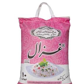 برنج پاکستانی دانه بلند غزال کیسه 10 کیلوگرم