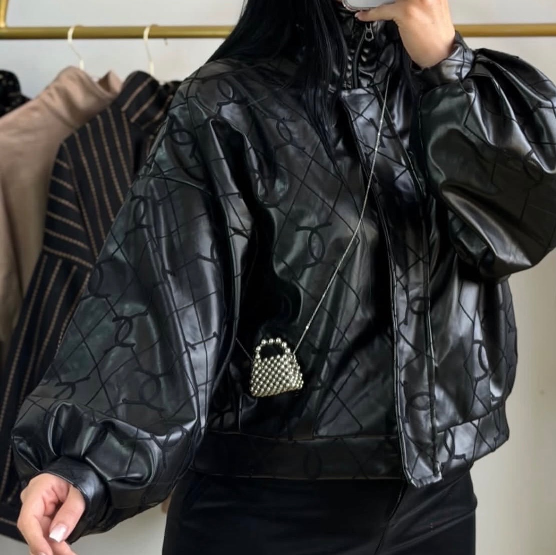 کاپشن چرم زنانه وارداتی شنل