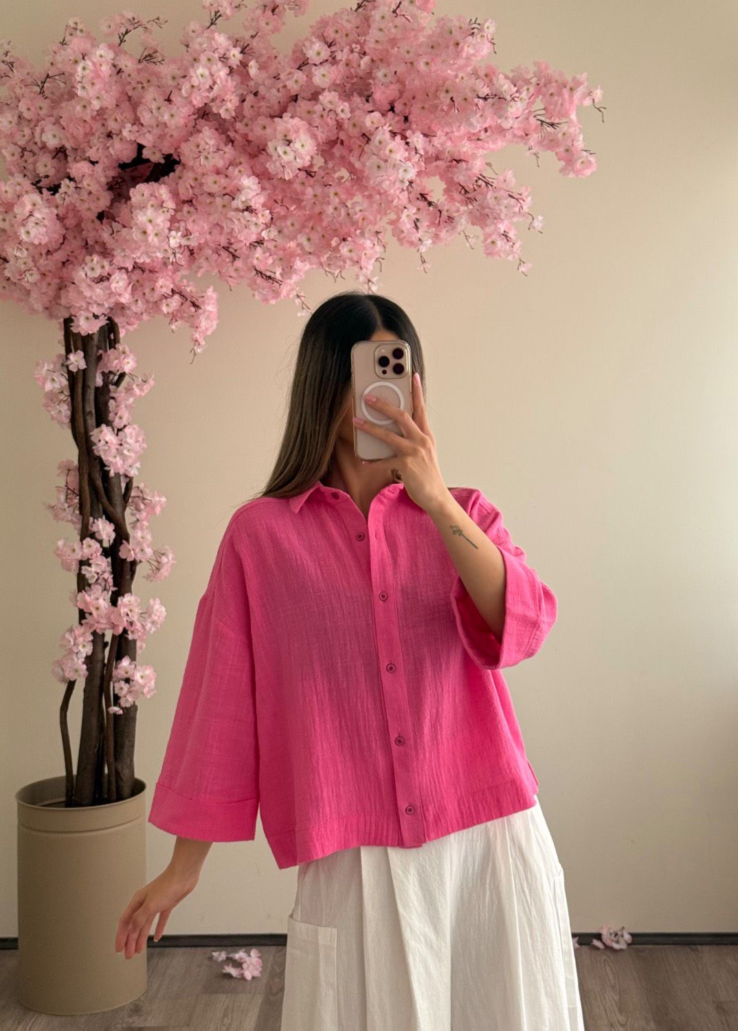 شومیز باکسی زنانه برش مزونی zara