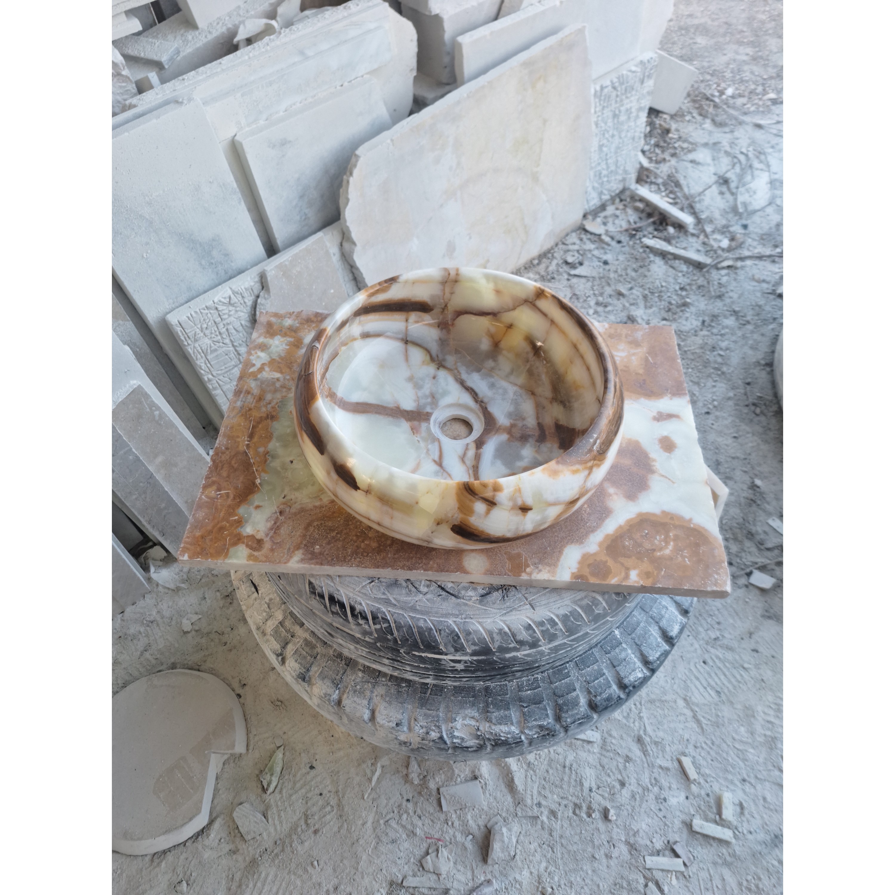 کاسه سنگی مرمر برای روشویی