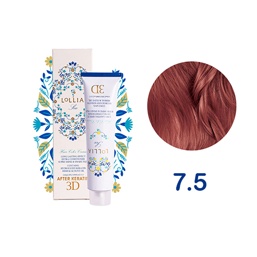 رنگ مو لولیا 7.5 ماهاگونی روشن Lollia 3D Hair Colorجدید