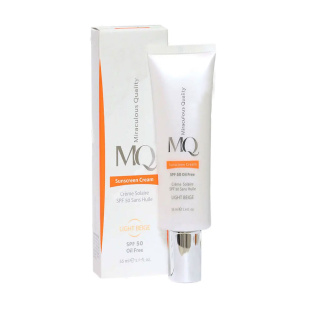 کرم ضد آفتاب رنگی ام کیو با SPF50 لایت بژ مناسب پوست نرمال حجم 55 میلی لیتر