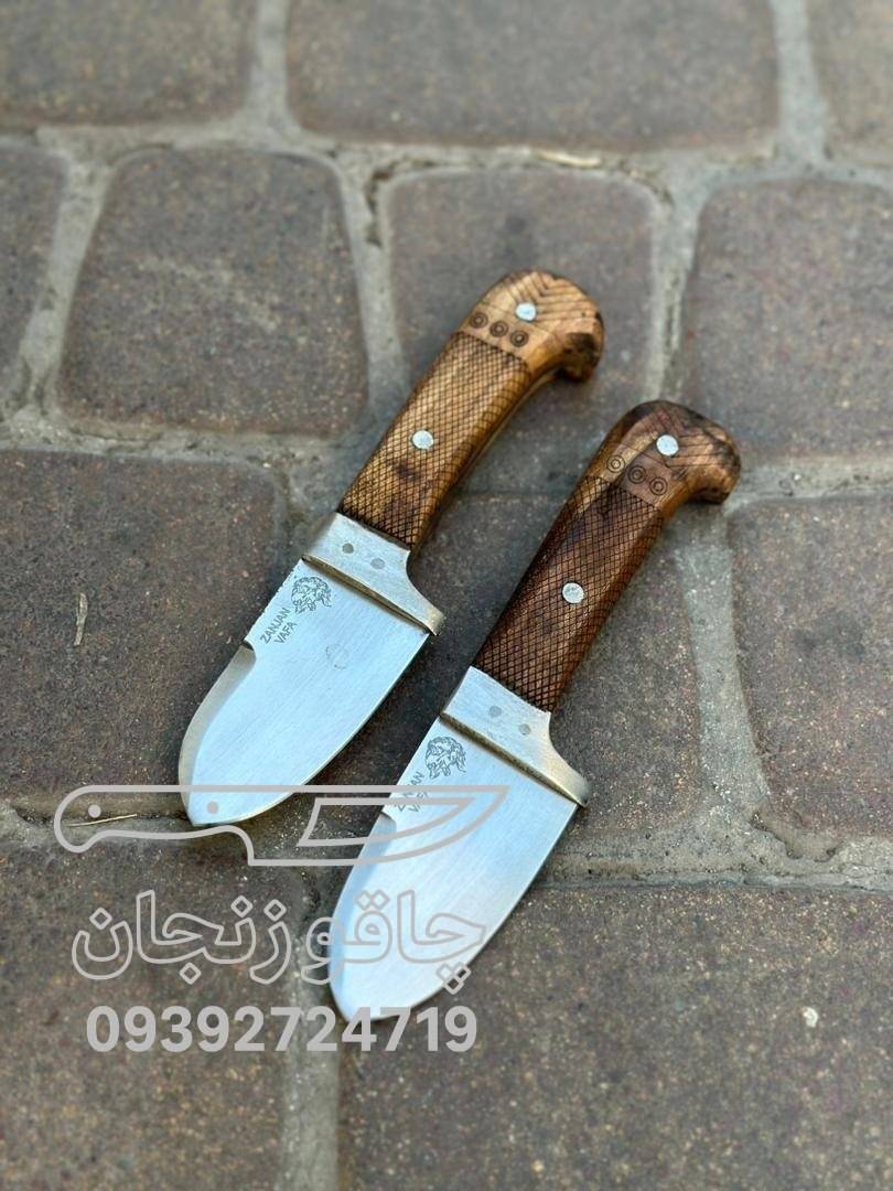 چاقو پوست کن فولادی باربنددار وفا زنجان با غلاف