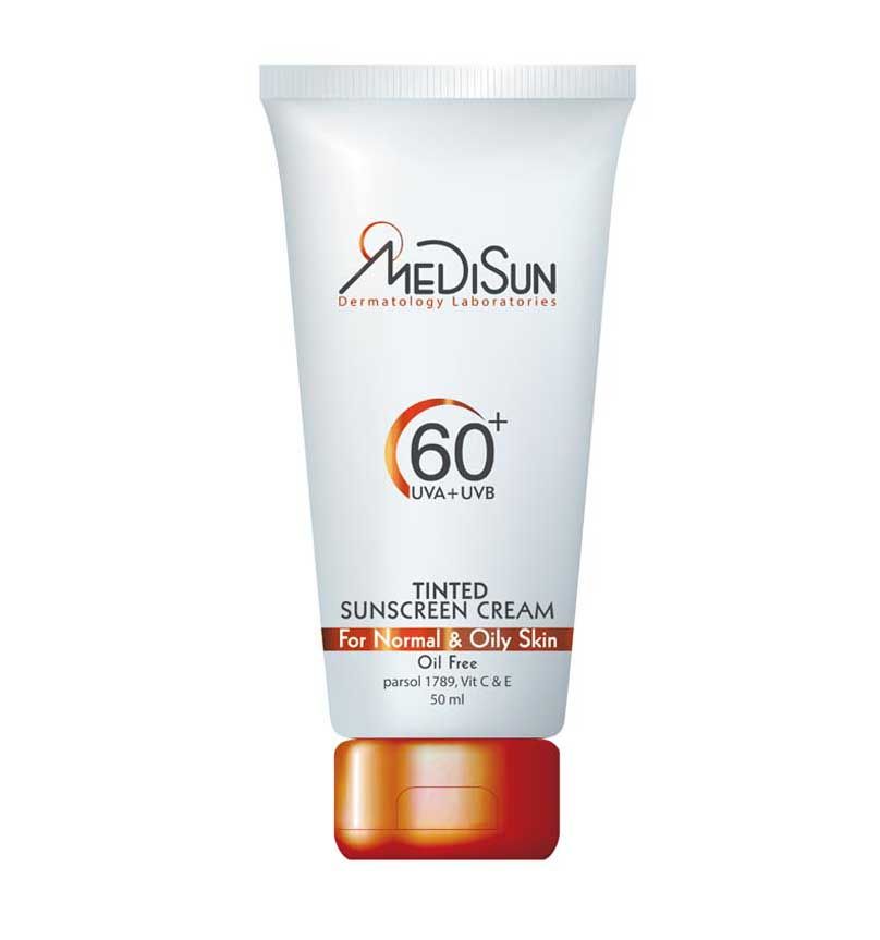 کرم ضد آفتاب مدیسان رنگی SPF60+ پوست معمولی و چرب (50 میل)