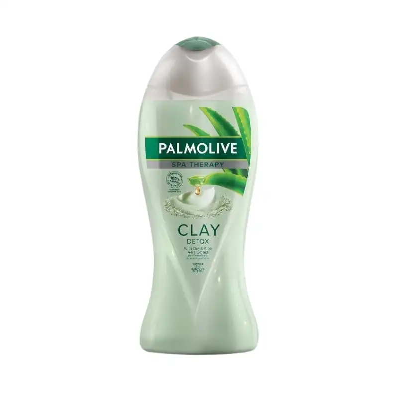 شامپو بدن پالمولیو مدل Clay Detox حاوی خاک رس سمزدا با عصاره آلوئهورا حجم 500 میل