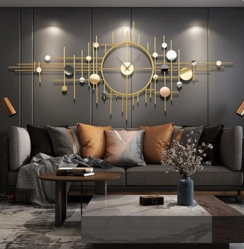 ساعت دیواری مدرن فلزی مناسب دکوراسیون داخلی کد H-240