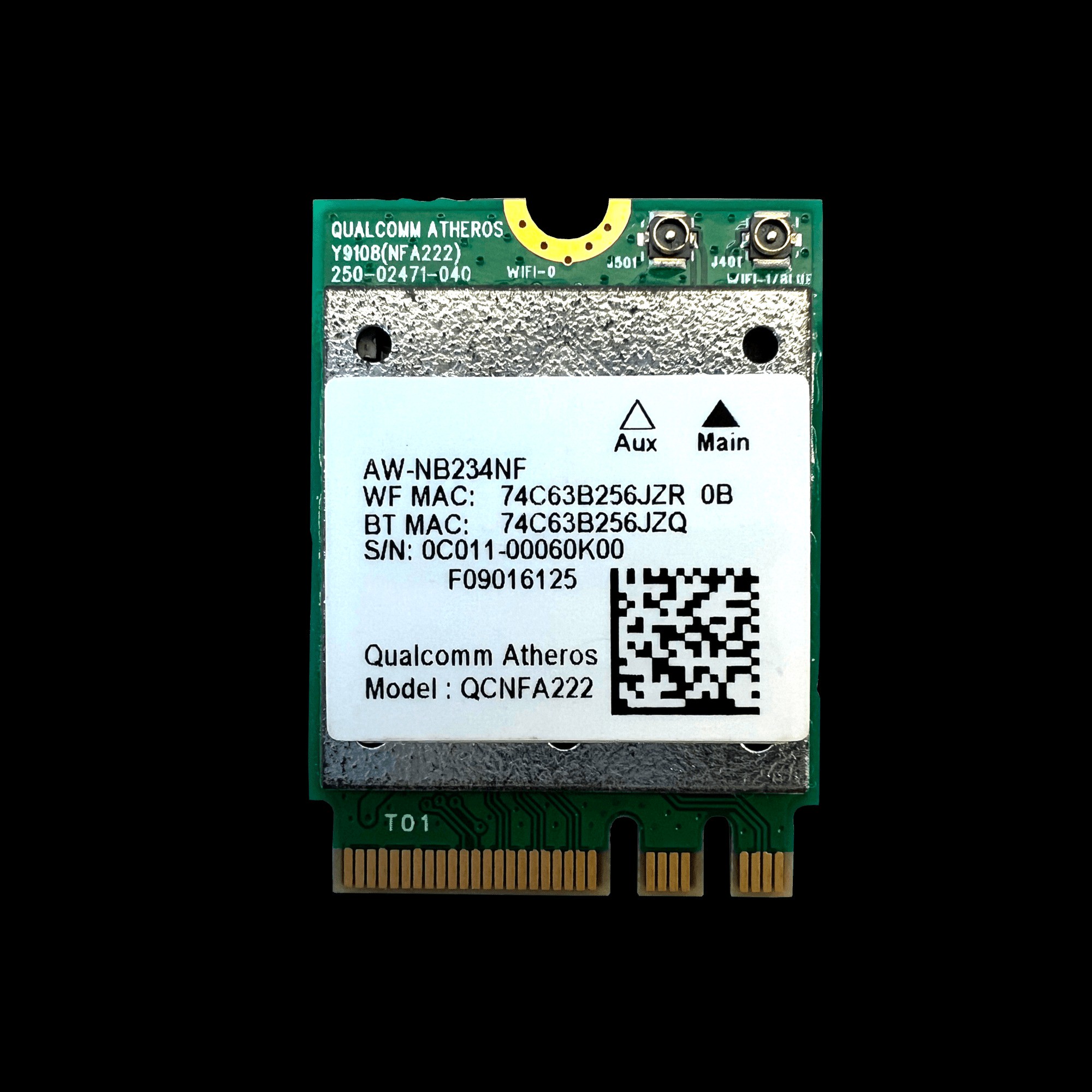 کارت وایرلس لپ تاپ Qualcomm Atheros QCNFA222 M.2جدید