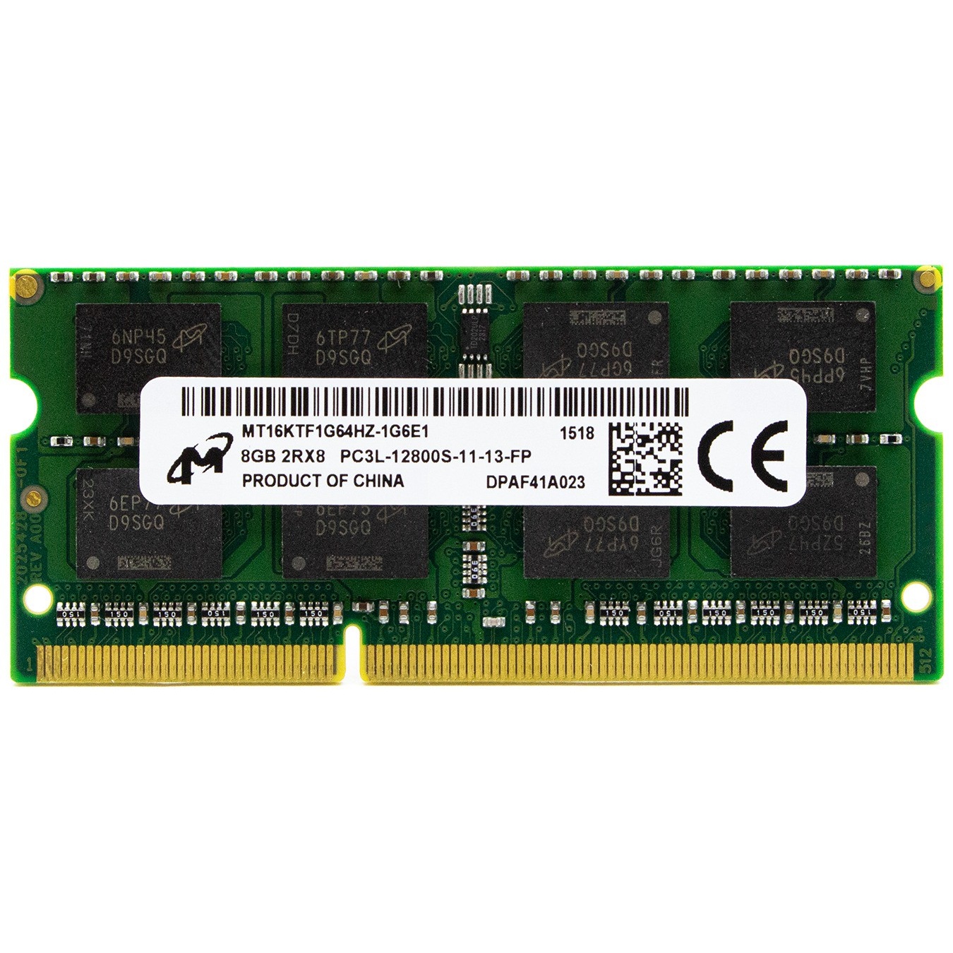 رم لپ تاپ میکرون مدل DDR3L PC3L-12800S 1600MHz ظرفیت 8 گیگابایت