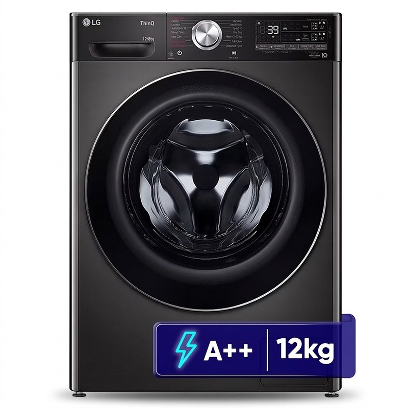 ماشین لباسشویی 12 کیلوگرم اتوماتیک ال جی مدل F4V9BDP2EE دارای قابلیت خشککن صددرصد