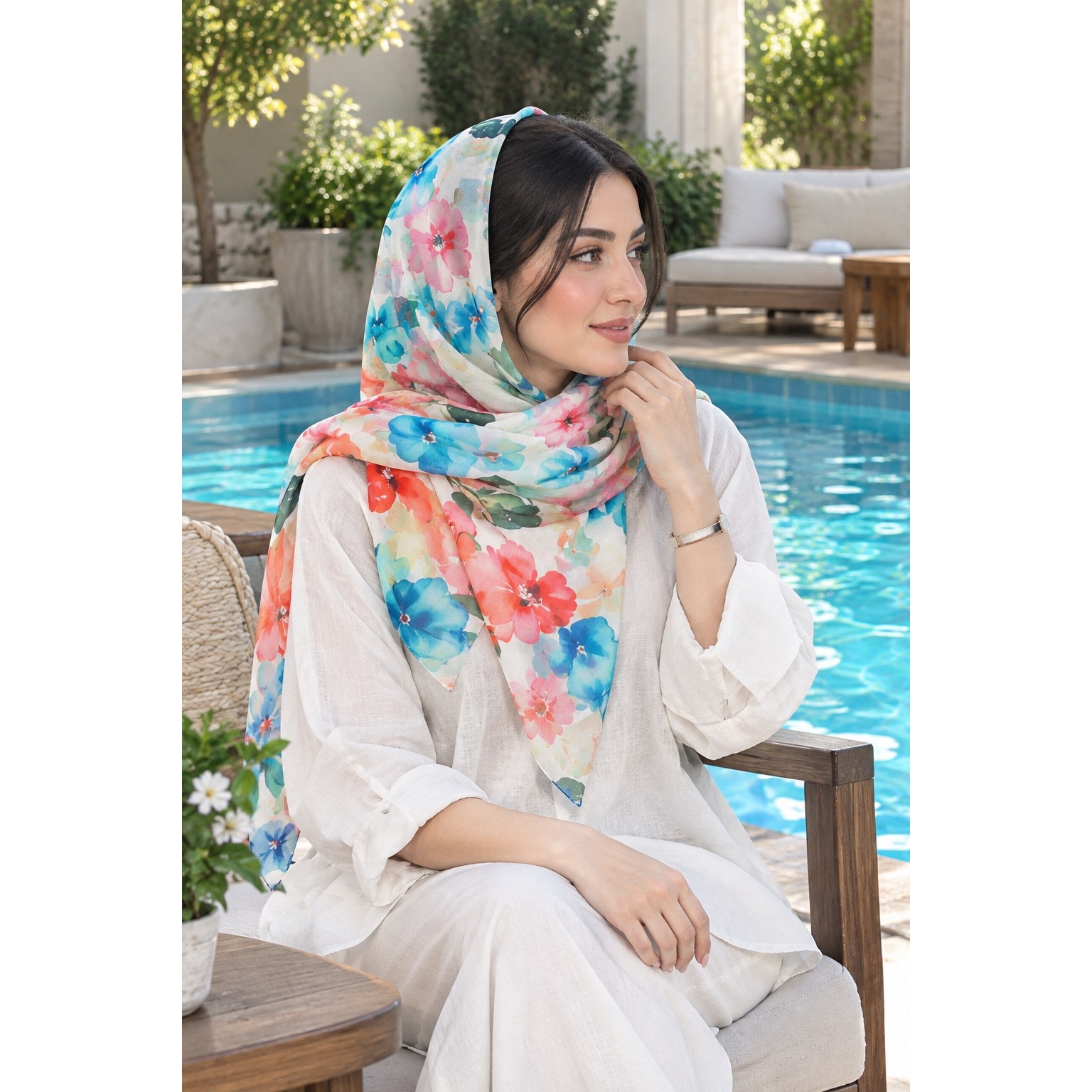 روسری نخی سی اسکارف قد 100