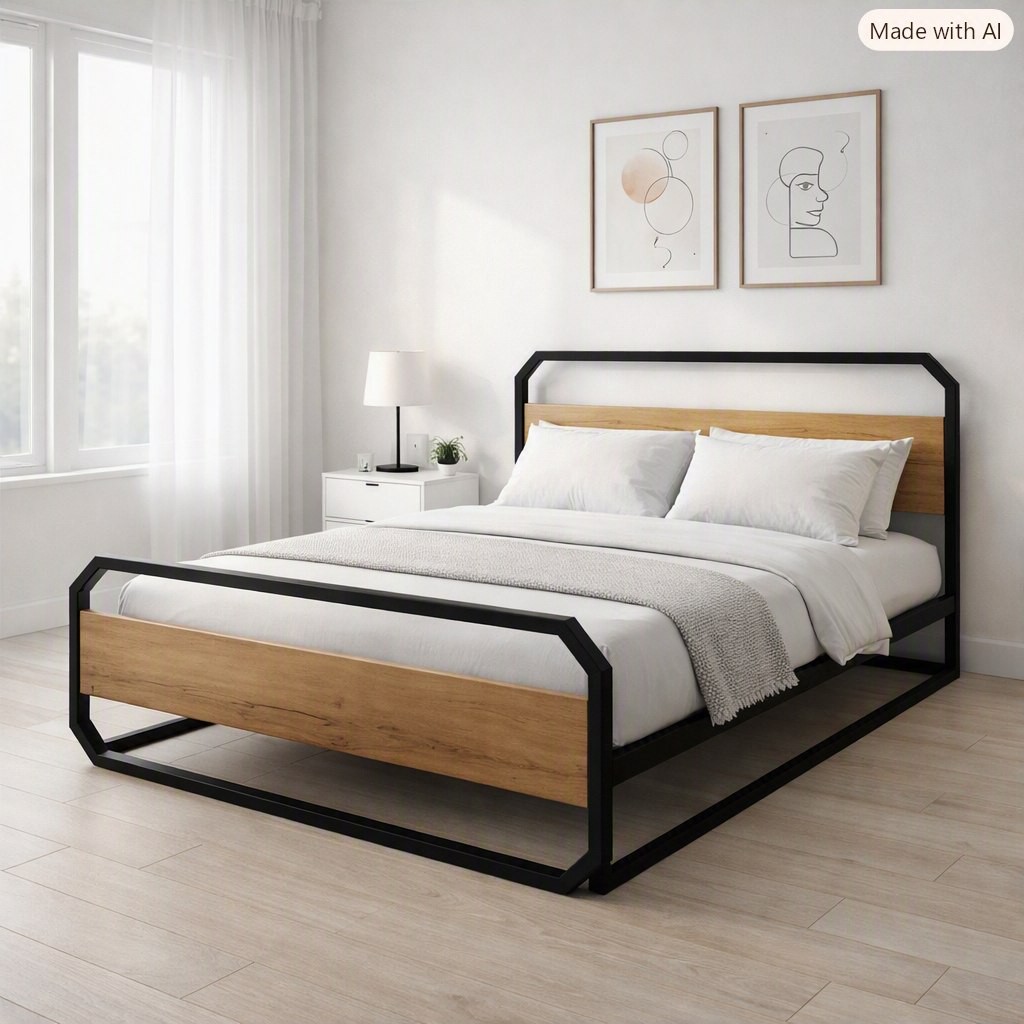 تخت خواب مدرن فلزی مدل B118