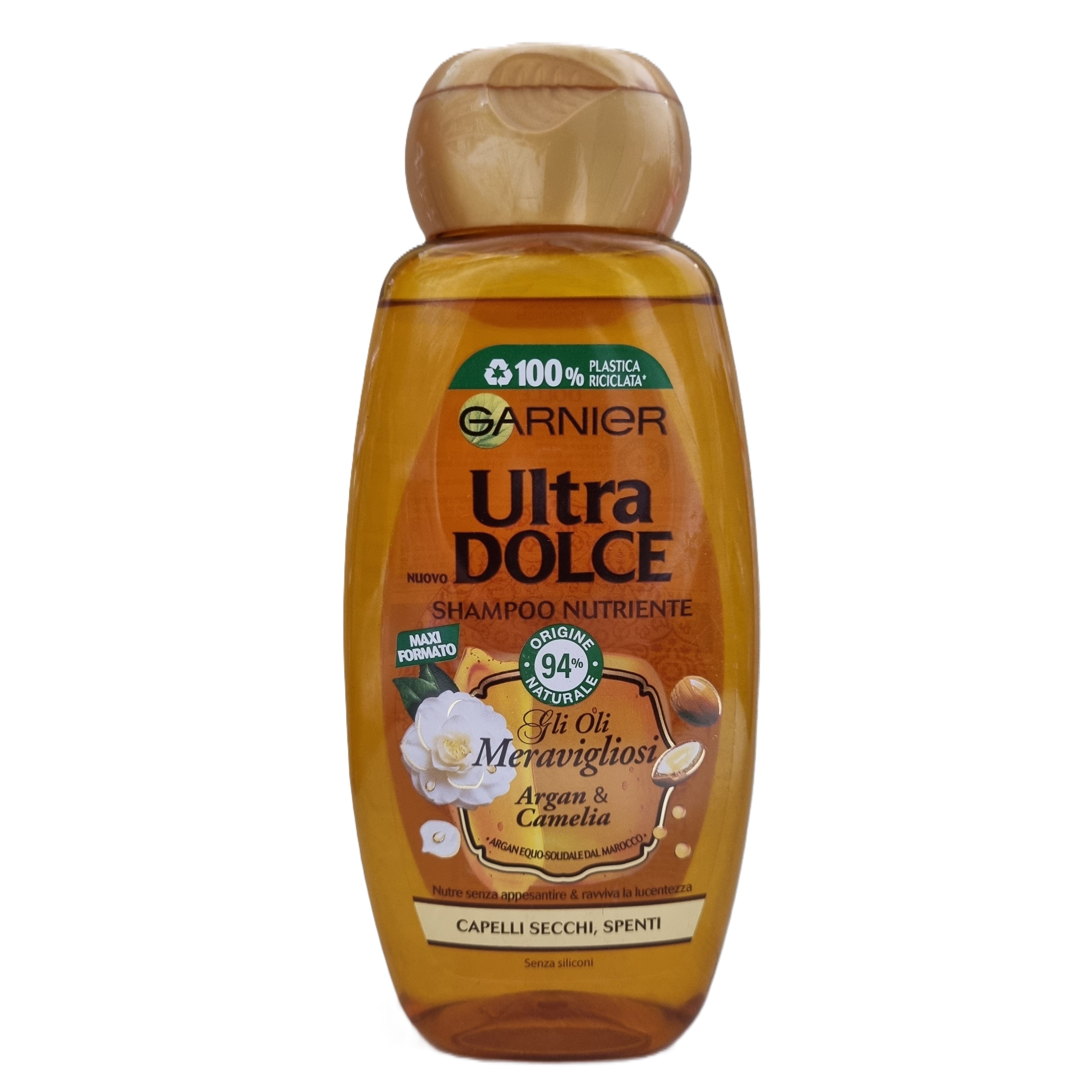 شامپو گارنیر ultra dolce حاوی عصاره ارگان و کاملیا حجم 300 میلی لیتر