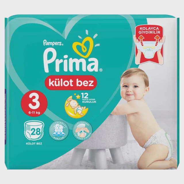پوشک پریما مدل شورتی سایز 3 بسته 28 عددی