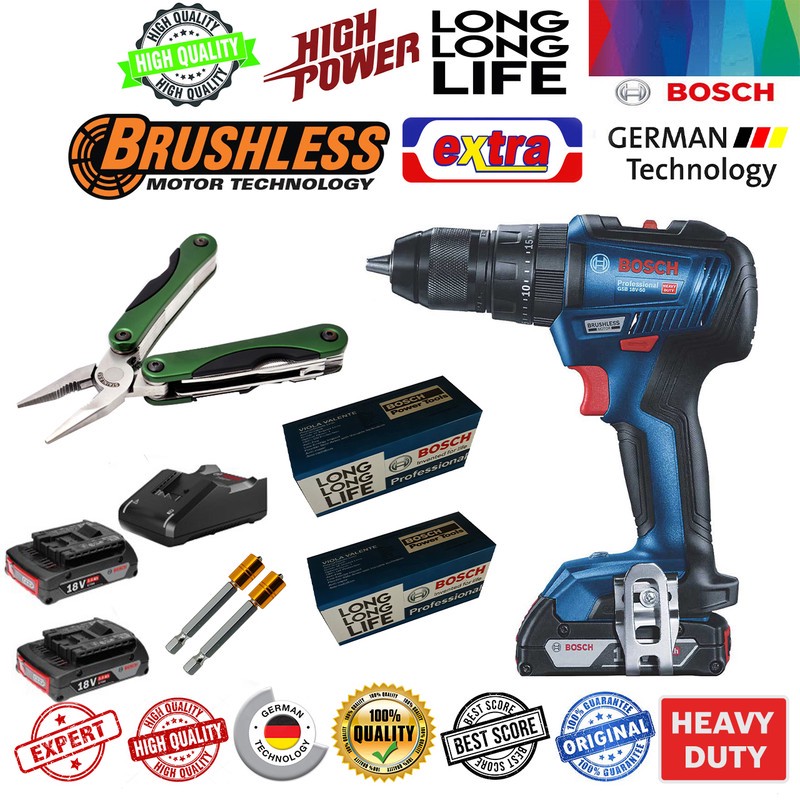 پیچ گوشتی شارژی چکشی بوش مدل GSB18V-50 Brushless