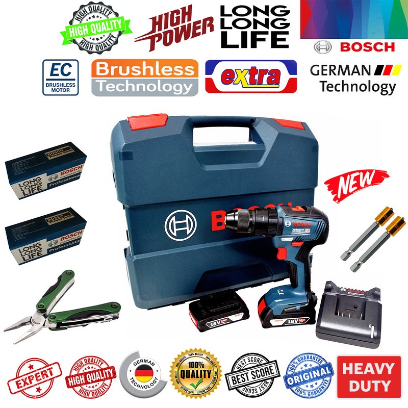 پیچ گوشتی شارژی چکشی بوش مدل GSB18V-50 Brushless