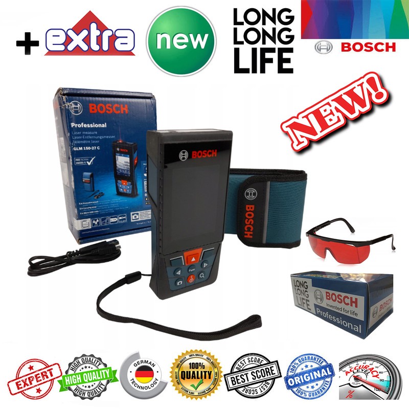 متر لیزری بوش مدل ISO NORM 16331-1 GLM 150-27 C