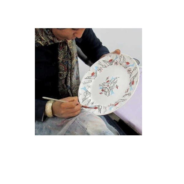 ماگ چینی میبدمرواریدمدل شطرنجی کدM