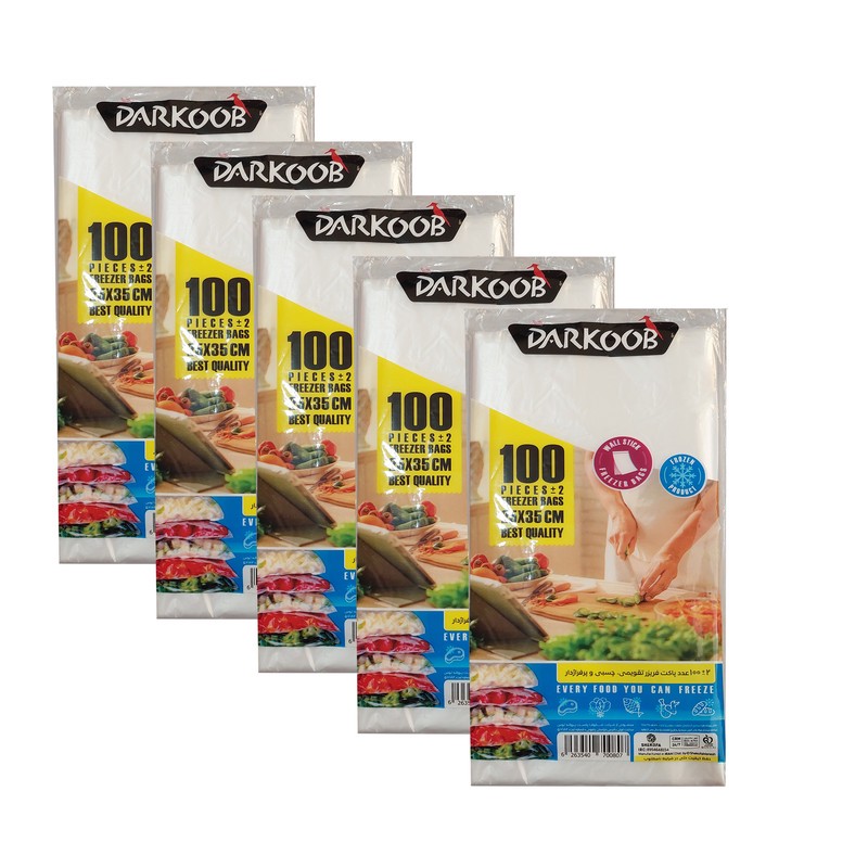 کیسه فریزر دارکوب مدل Sh0807.5 پنج بسته 100 عددی