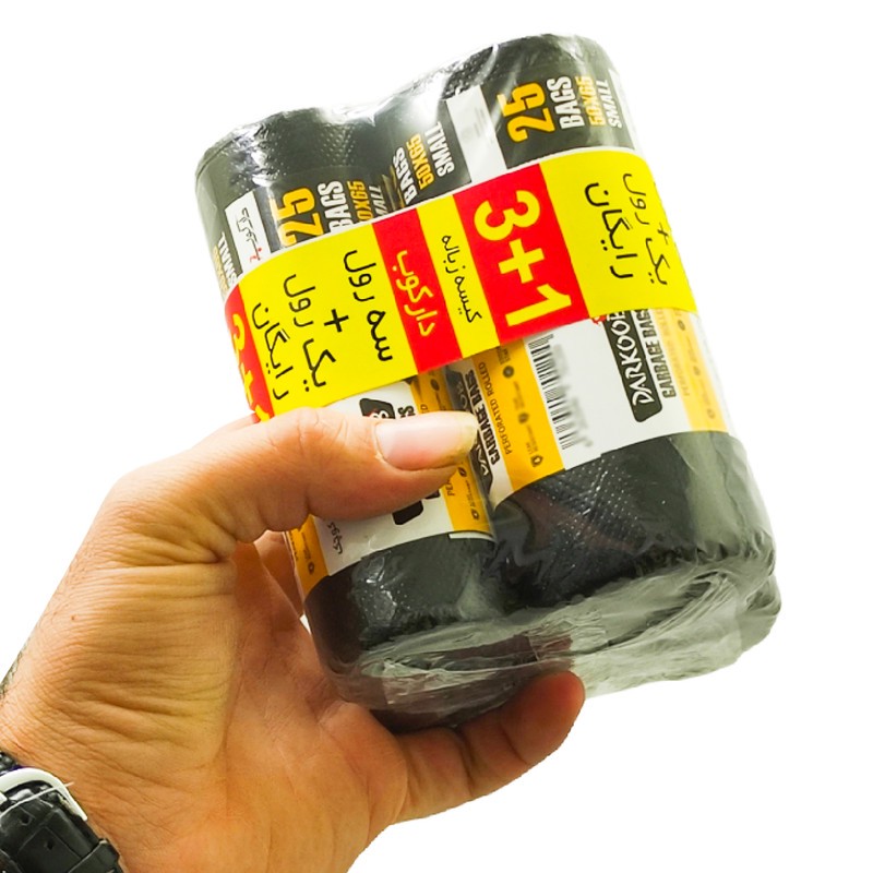کیسه زباله دارکوب مدل DARZROLsia-SMAL25 چهار بسته 25 عددی
