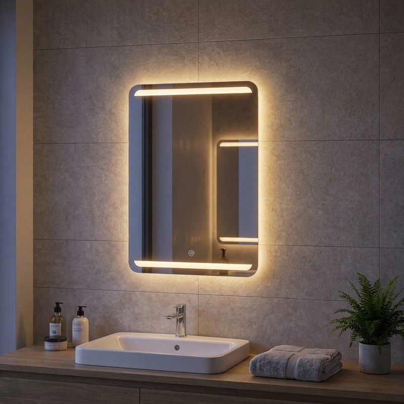 آینه سرویس بهداشتی مدل بکلایت لمسی VR2 سایز 5060 سانتی متر