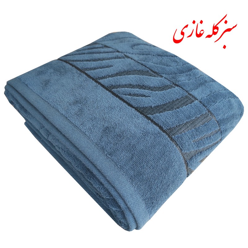 حوله حمام نساجی هنر یزد مدل tiger سایز 150 90 سانتی متر