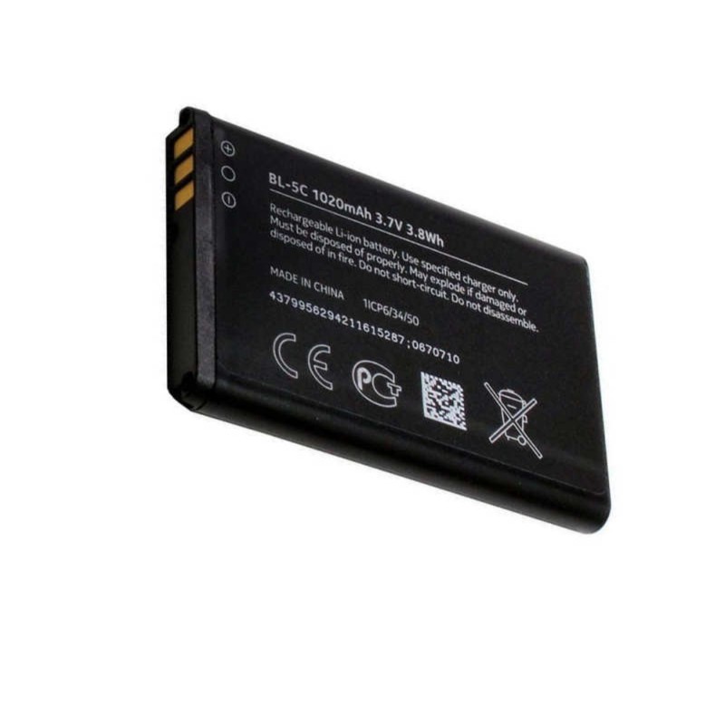 باتری موبایل نوکیا مدل BL-5C ظرفیت 1020 میلی آمپر ساعت مناسب برای گوشی موبایل نوکیا 5C مدل 2