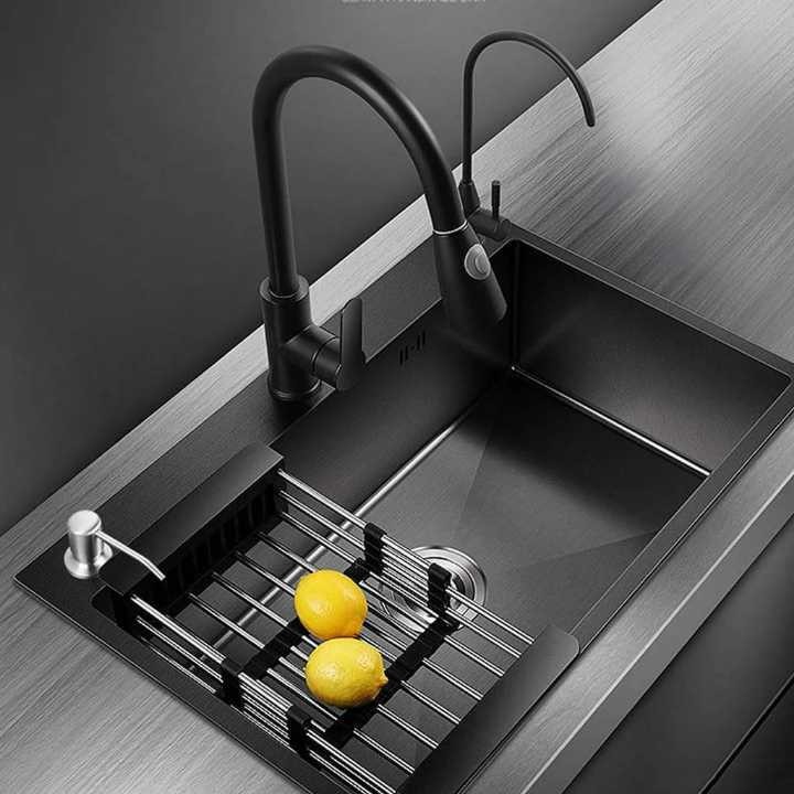 سینک ظرفشویی استیل توکار یک لگنه مدل کلاسیک کد 9050