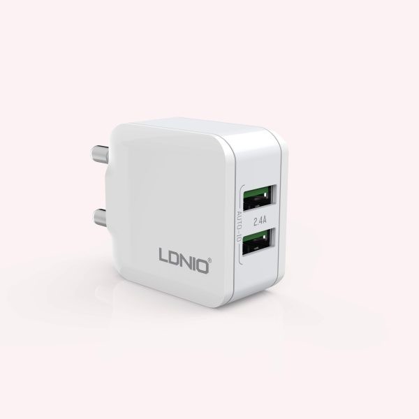 شارژر دیواری 12 وات الدینیو مدل A2201 به همراه کابل USB-C