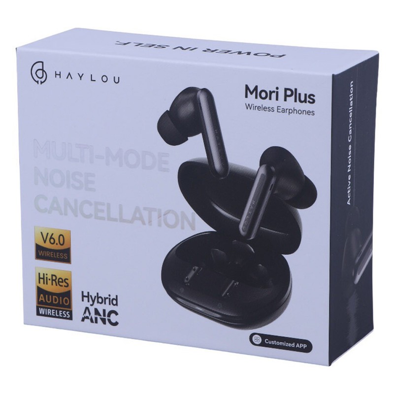 هدفون بلوتوثی هایلو مدل Mori Plus با نویز کنسلینگ فعال، 3 میکروفون در هر گوشی، فناوری Anti-wind Noise، فرمان لمسی و م...