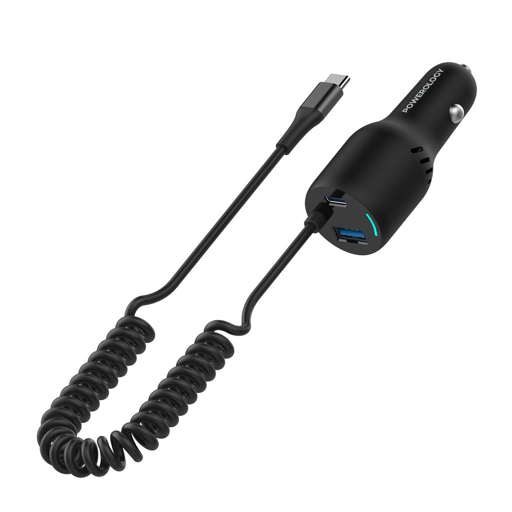 شارژر فندکی پاورولوژی Powerology Triple Output Car Chargerجدید