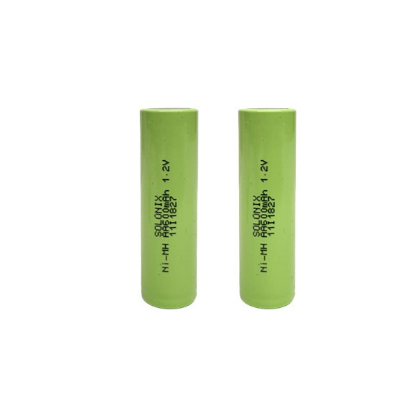 باتری قلمی شارژی سولونیکس مدل صنعتی 600mAh سر تخت بسته 2 عددی